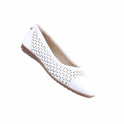 Ballerine Hush Puppies Leah Slip On Shoes Femme Blanche | VRYB14093