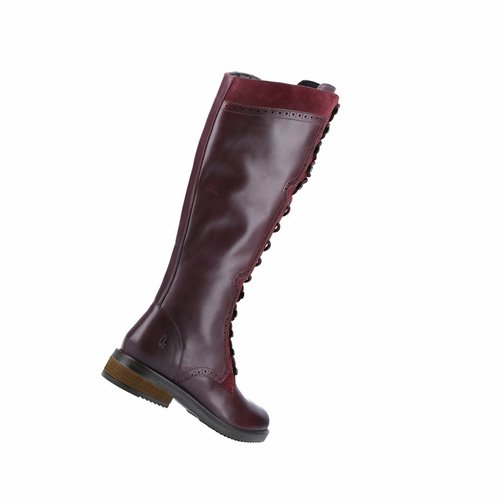 Chaussures Brogue Hush Puppies Rudy Knee-high Boots Femme Bordeaux | OIMJ39781